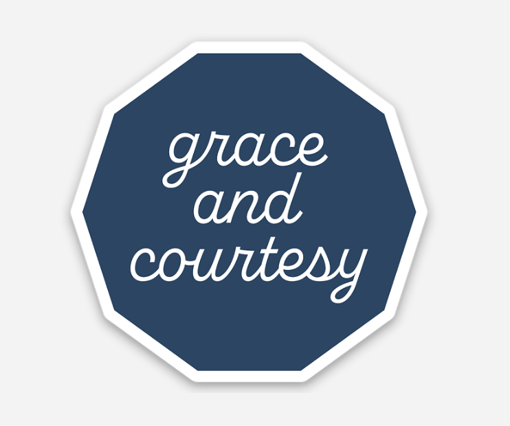 Set of 50 Grace and Courtesy Stickers
