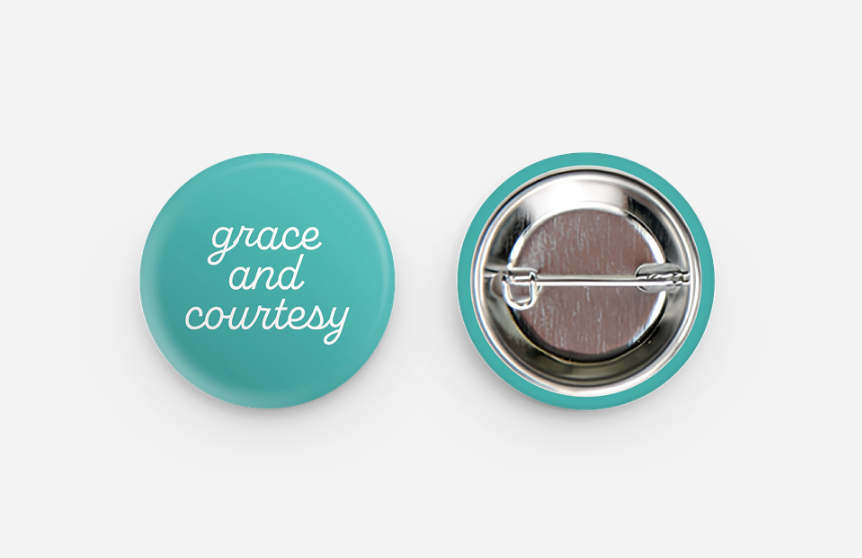 Set of 50 Grace and Courtesy Buttons